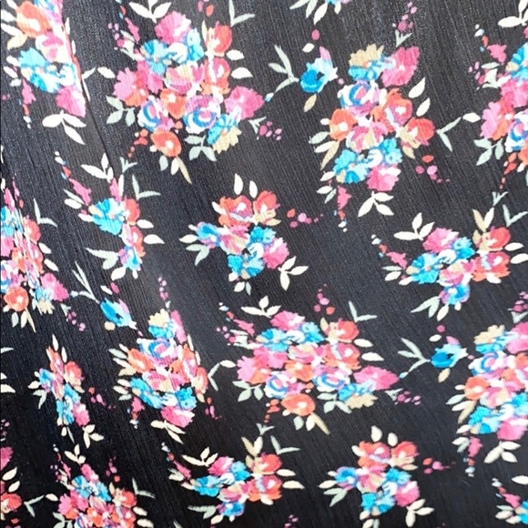 Express Strapless Black Floral Summer Mini Dress - Picture 4 of 8